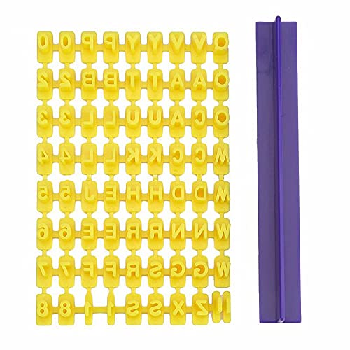 DBOO Cookie Stamp - 72 Pcs Alphabet Number Letter Cookie Biscuit Stamp Cutter Embosser Cake Mould