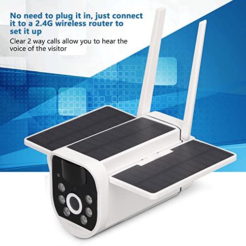 flexman Solar Security Camera, Night Vision WiFi Wireless Outdoor PIR Motion Sensor Security Camera with Night Vision, Two Way Talking for Home