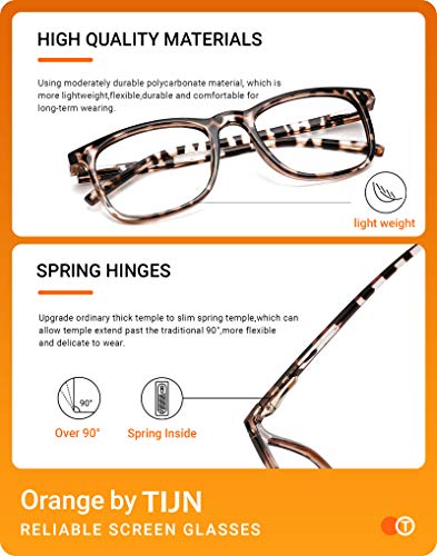 TIJN Sleep Glasses for 99.9% Blue Green Light Blocking Dual AR Coatings Red Lens for Computer Gaming Reduce Eyestrain,Declan