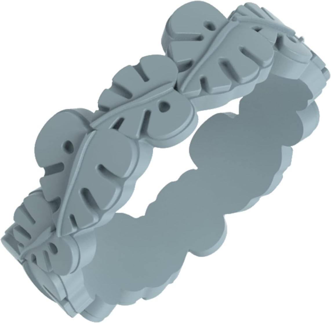 Enso Rings Nature Accent Silicone Wedding Ring - Ultra-Flexible, Breathable Silicone - Stackable & Giftable