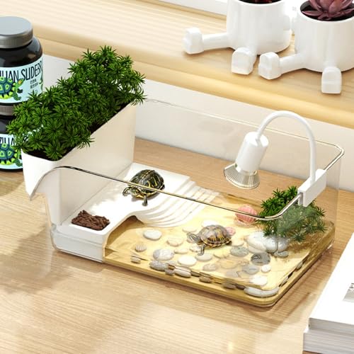 Tanque de tortugas con base para tomar el sol y zona de vegetación integrada 7