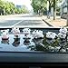 DOPENSPI 6PCS Cute Cow Car Dashboard Decor, Mini Cows Car Accessories Cow Print Rear View Mirror Decor Cows Dash Decorations Cute Cars Decal for Women Girl Cars Home Desk Gifts