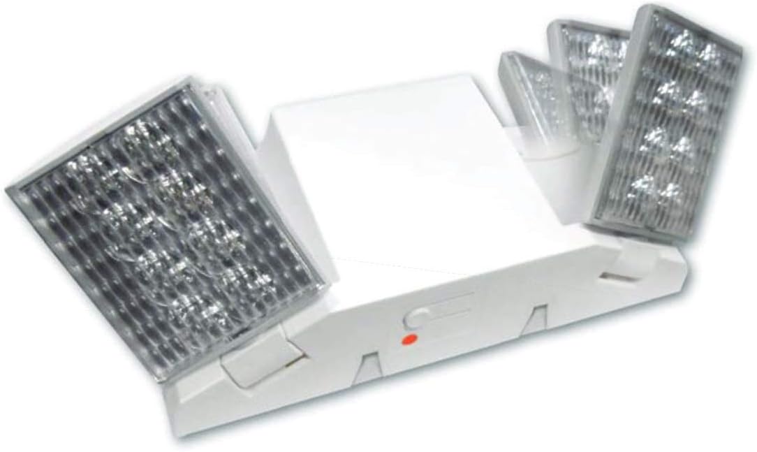 Hardwire LED Emergency Mild Customary with Adjustable Heads, Backup Battery, UL Licensed