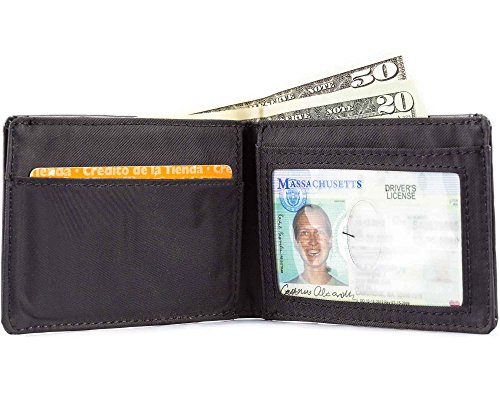 Big Skinny Men's Compact Sports Leather Bi-Fold Slim Wallet, Holds Up to 20 Cards2