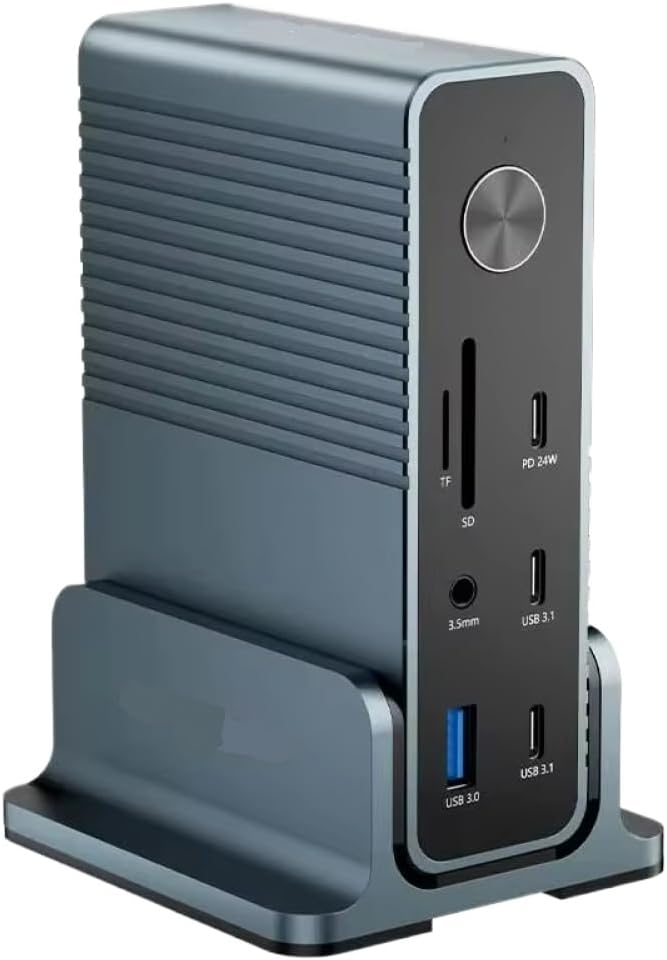 Docking Station USB C 15 en 1 con HDMI 4K, 10Gbps, PD 100W