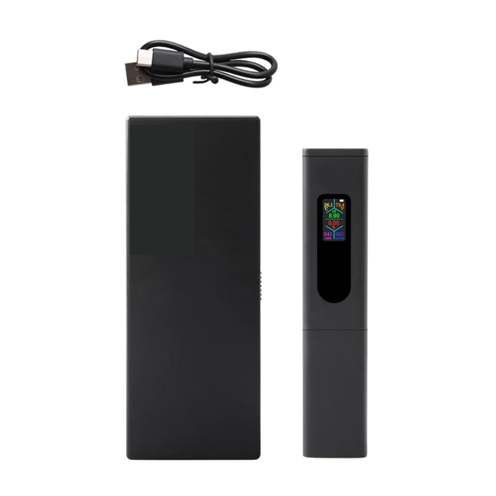 Tester Digitale di qualità Del'acqua Potabile 5 in 1 Ad Alta Precisione for Salinità/CE/Temperatura/TDS/PH Carica Tipo C Controllo Accurato Semplice
