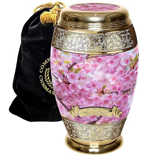 Image of Cherry Blossom Cremation Urns for Human Ashes Adult Female Urns for Ashes