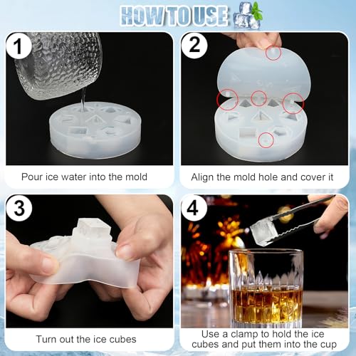 Molde de dados para cubos de hielo de silicona miniatura 3