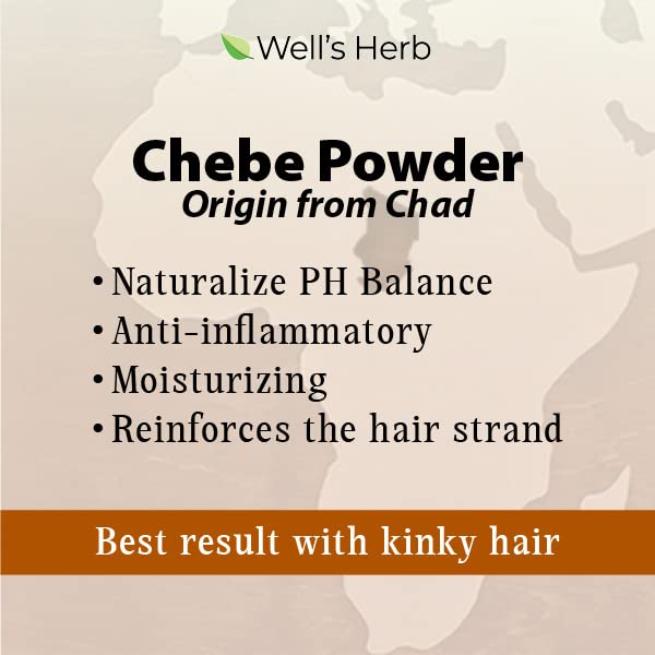 Miniatura 6 de Well's - Aceite de ricino negro jamaicano infundido con polvo Chebe (ligero) 4 onzas líquidas  100% natural  Mejora la densidad del cabello  Nutre