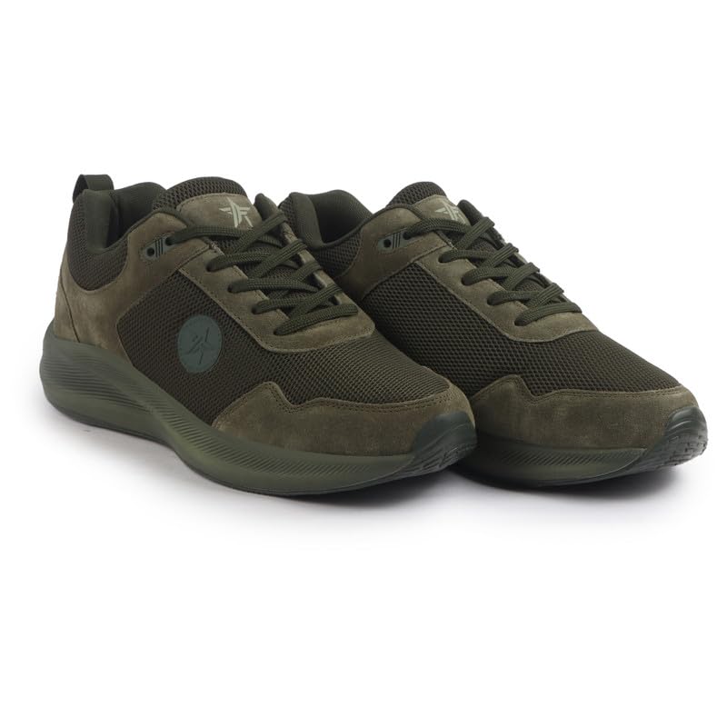 Image of FAUSTO Men Suede Leather Breathable Broad Feet Classic Casual Shoes | All Day Comfortable Walking Sneakers | Memory Cushioned Insole with Anti Skid TPR Sole