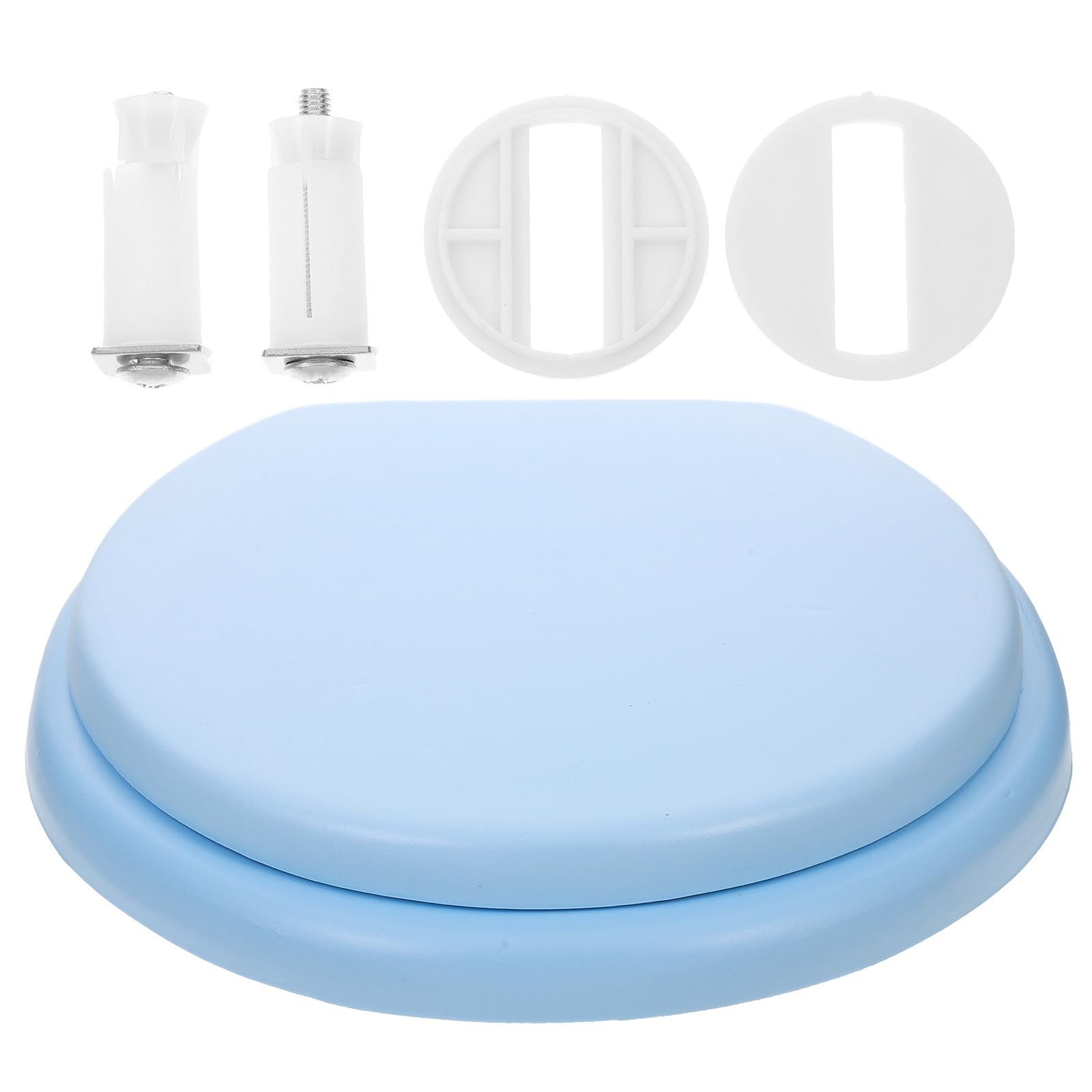 Siège de toilette mousse bleu abattant WC rembourré épais universel pour salle de bain