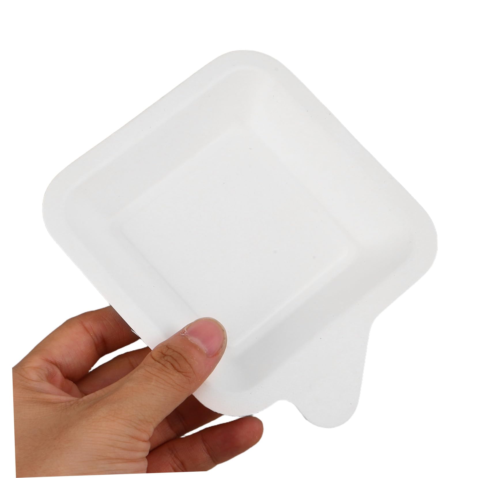 100 Piezas Platos Desechables Cuadrados Pequeños para Pasteles y Aperitivos Bandejas Bbq para Fiestas al Aire Cumpleaños Reuniones y Manualidades