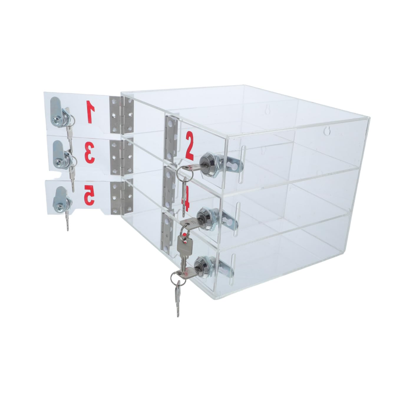 OUNONA Verschließbare zur Handy Aufbewahrung aus Acryl Aufbewahrungsbox mit 6 Nummerierten Fächern in Meetingräumen und Fitnessstudios