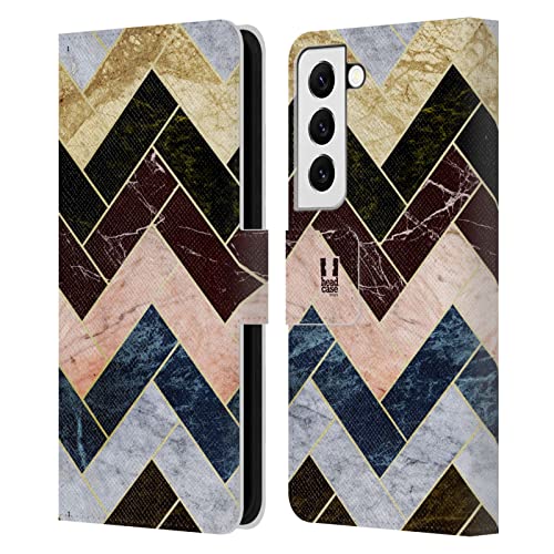 Étui Portefeuille Samsung S22 5G Coque Cuir Protection intégrale antichoc marbre