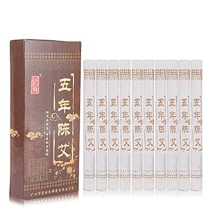 10 stks Moxa Sticks Chinese Bijvoet 5 Jaar Oude Pure Moxa Rolls Stick Acupunctuur Massage Chinese Bijvoet Moxa voor…