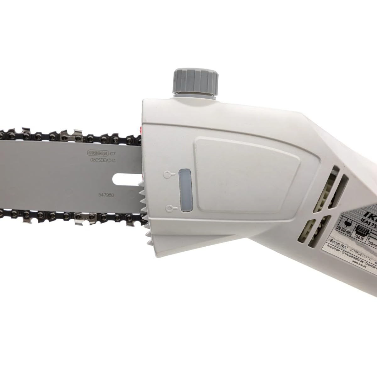 Ikra - Elagueur sur perche téléscopique 750W Extensible jusqu'à 4m - Elageuse électrique - Lubrification automatique