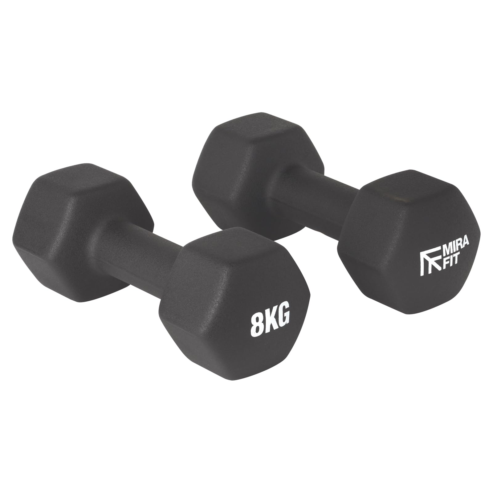 Mirafit Soft Touch Mini Hex Dumbbells - 2 x 8kg — image 1