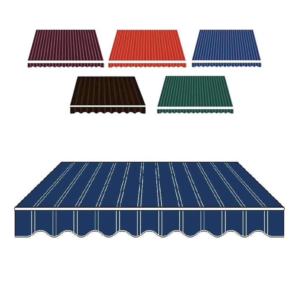 Tenda parasole retrattile in tessuto di ricambio, 3 x 3 m, impermeabile, per esterni, copertura in tela per terrazza, giardino e patio (blu, 2 x 1,5 m)