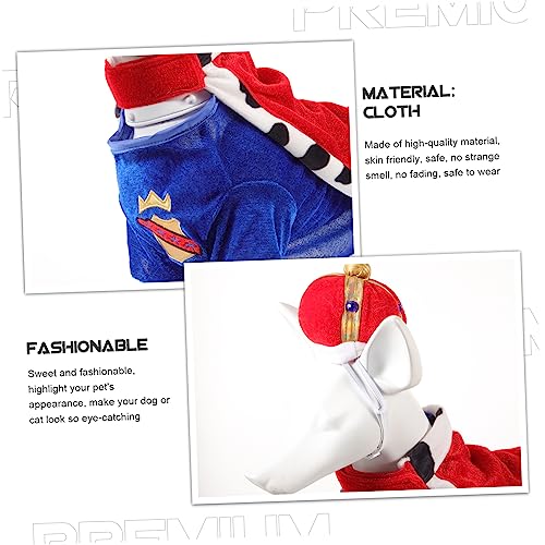 Ensemble cape et chapeau couronne pour chien pour fêtes et déguisement