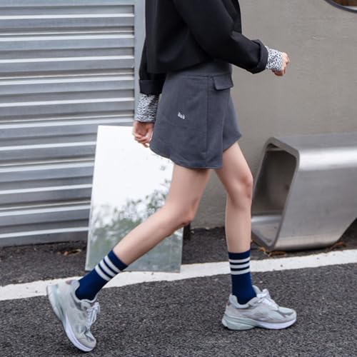 Womens Striped Sports Socks Crew,Gym & Casual Outfits,Stylish for Sneakers and Casual Wear,Size5-7.54