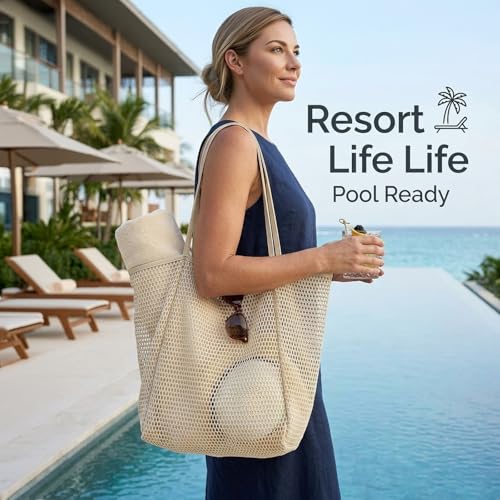 Bolso Tote Mesh para Playa y Viaje Mujer miniatura 6