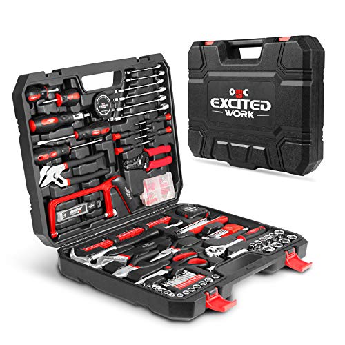 (198PCs)Excited Work Home Repair Tool Set, Tool Sets for Homeowners, General Household Hand Tool Set with Storage Toolbox, EWTS10009 (198PCs)Excited Work Home Repair Tool Set, Tool Sets for Homeowners, General Household Hand Tool Set with Storage Toolbox, EWTS10009