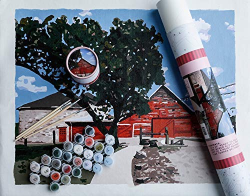 Pink Picasso Kits – Malen nach Zahlen Kits für Erwachsene, 40,6 x 50,8 cm (Rustic Red)