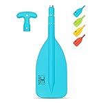 OCEANBROAD Telescoping Emergency Paddle 21\'\'-42\'\'Assembling Required Collapsible Paddles Aluminium Shaft for Kayaking Boating Canoeing River Tubing, Blue, 1 Paddle