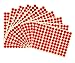 Pegatinas de Puntos Redondos,Puntos Autoadhesivos de 16MM 15 Pack Etiquetas de Círculo de Colores Etiquetas de Codificación para Calendarios de Marcado DVD Libros Escolares Manualidades de Arte Rojo