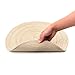 famibay Round Placemats, Round Braided Place Mats for Dining Table Heat Insulation Table Mats for Kitchen 15 inches(Beige,Set of 6)