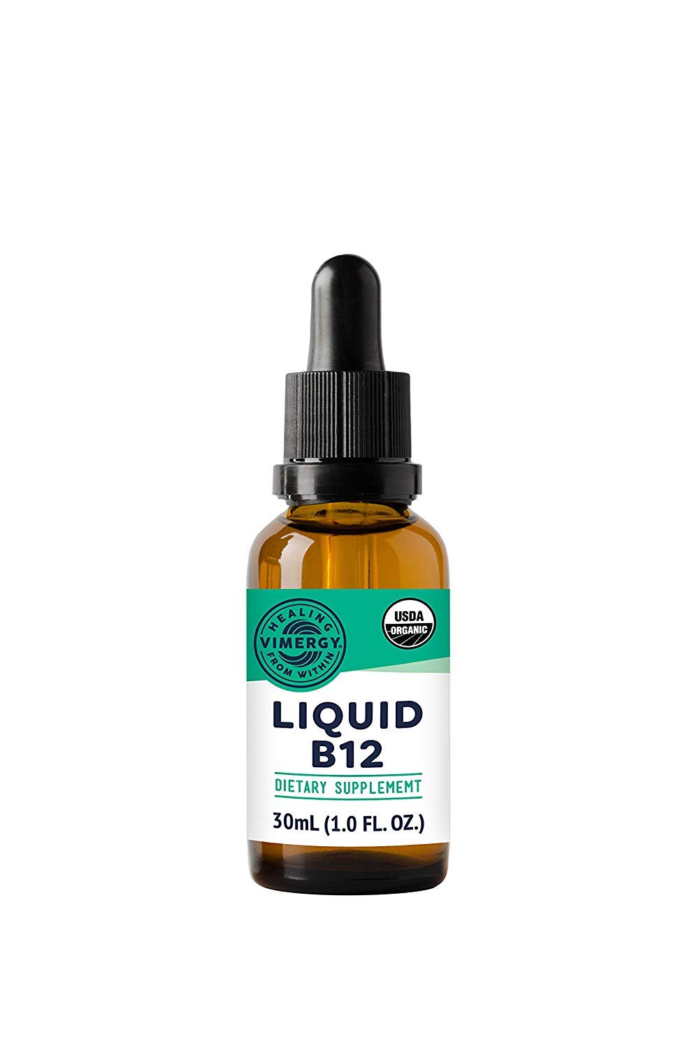 Vimergy Vitamine B 12 Liquide – 30 ml – Vitamine B12 Liquide Végane – Soutient le Système Nerveux Cérébral – Saveur Naturellement Sucrée –Sans Sucre Raffiné, Gluten ni OGM, Céto et Paléo-amical