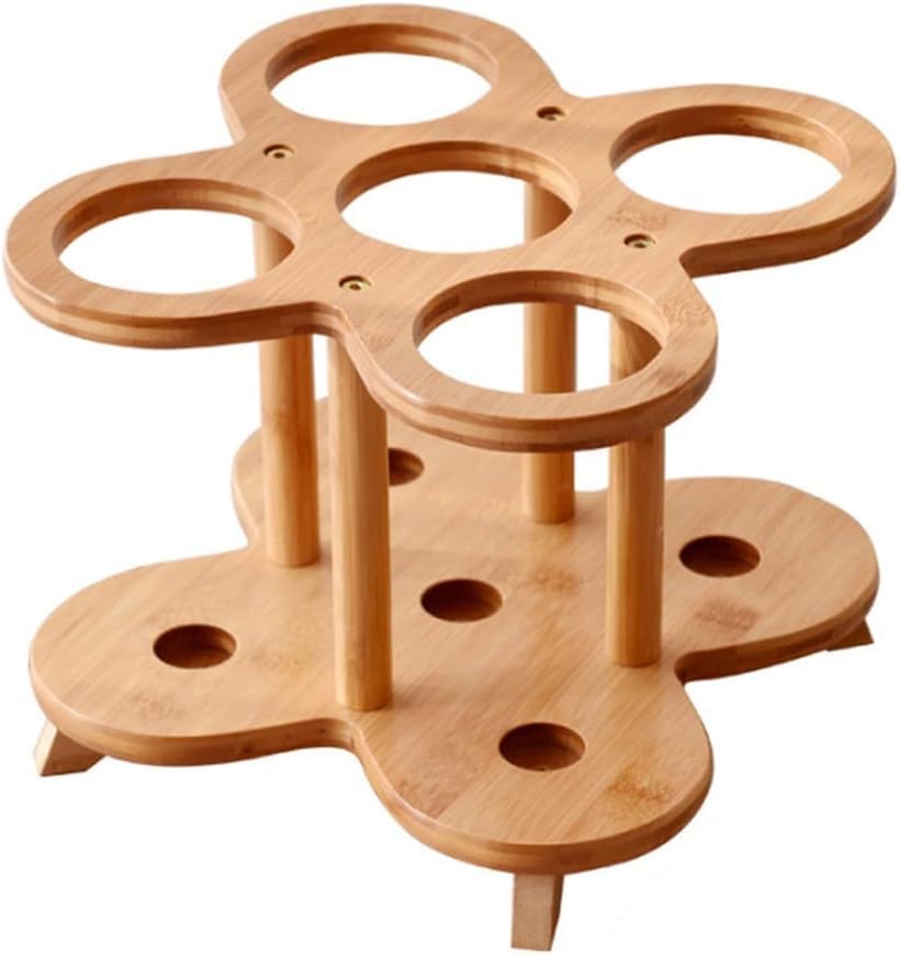 Soporte para botellas de vino para encimera, 5 huecos miniatura 1