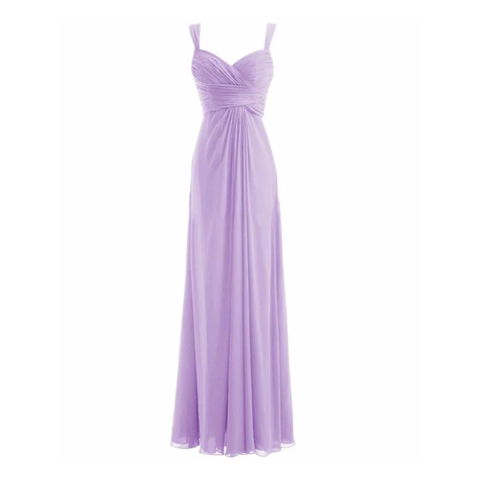 Vestido de dama de honor elegante de gasa con escote en forma de corazón, plisado, hombros descubiertos, for noche, boda, fiesta, formal, baile de graduación, con cordones en la espalda(Blush,22W)