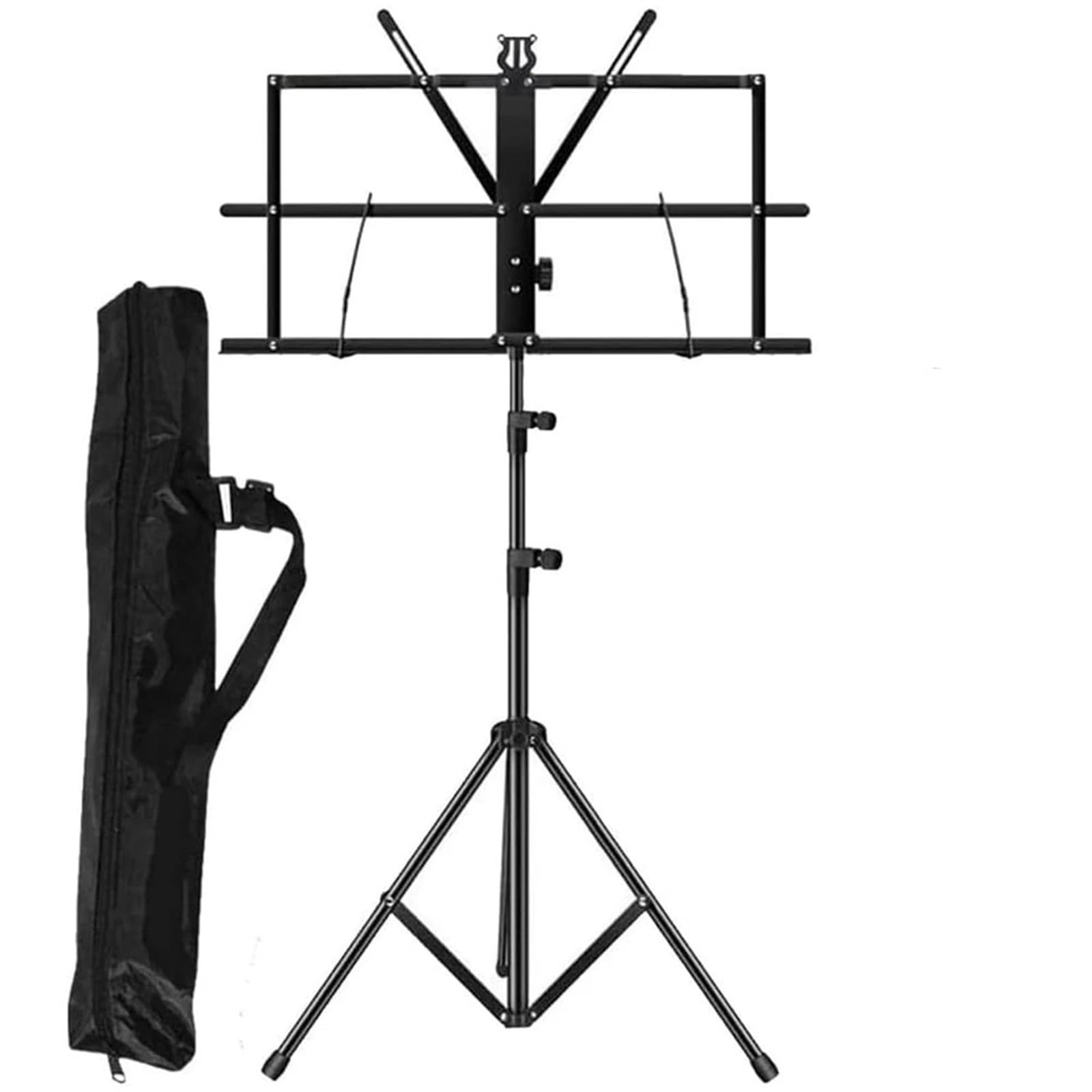 Atril para Partituras Atril de música de Doble Uso, Plegable, for Escritorio, portátil, Ligero, con Clip, Bolsa de Transporte Adecuada