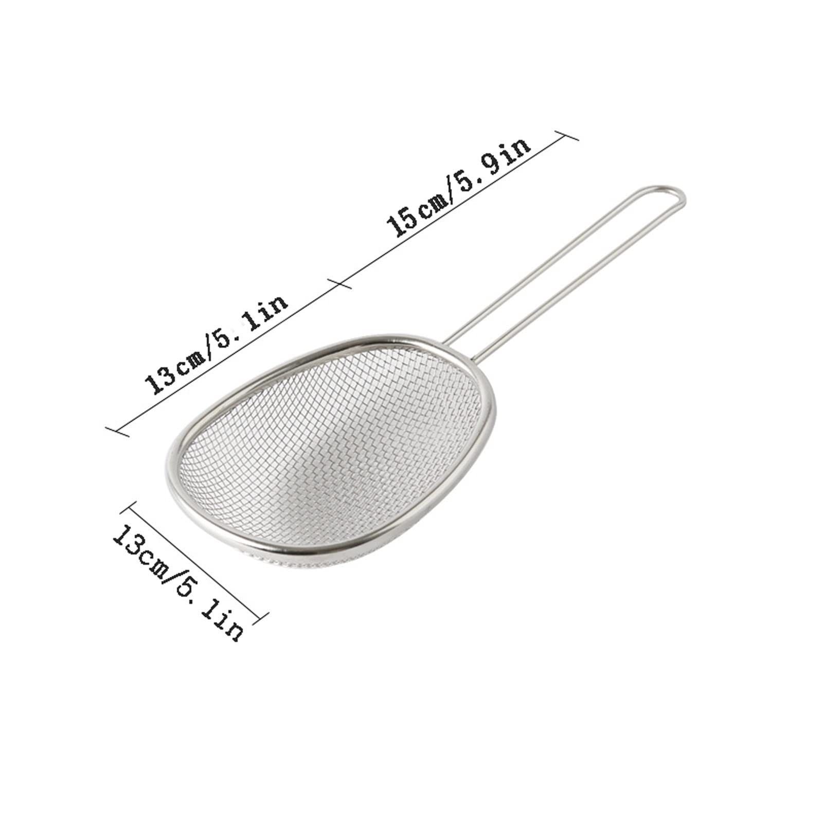 Espumadera de Cocina, colador de Filtro de Alambre de Malla Fina con Mango Largo for Grasa/Espuma, tamizar la harina, freír, blanquear Verduras (Color : B)