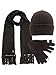 Luxury Divas Knit 3 Piece Hat Scarf & Gloves Set