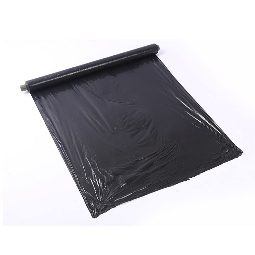 PE-Mulchmattenstoff, 2,5 Kg / 5,5 Kg Landwirtschaftliche Schwarze Mulchfolie Gewächshauspflanzung Schwarzer Kunststofffolie (Color : 5.5kg 0.8x610m)