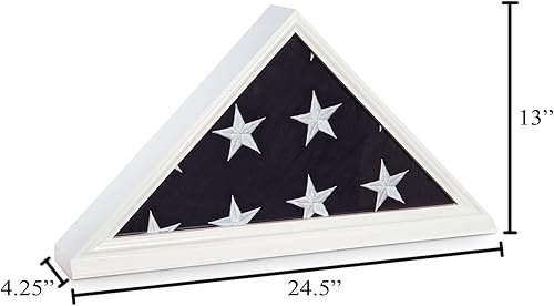 Miniatura 4 de Bey-Berk Exhibidor personalizado de madera maciza triangular de cristal frontal (blanco)