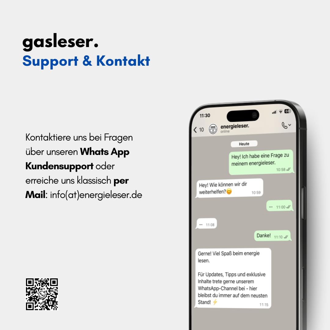 WLAN Gaszähler Ausleser für BK, Apator, Pietro Fiorentini u.v.m. | Smarter Gaszähler Reader mit App | Live Verbrauch & Zählerstand | Plug & Play Installation | Home Assistant