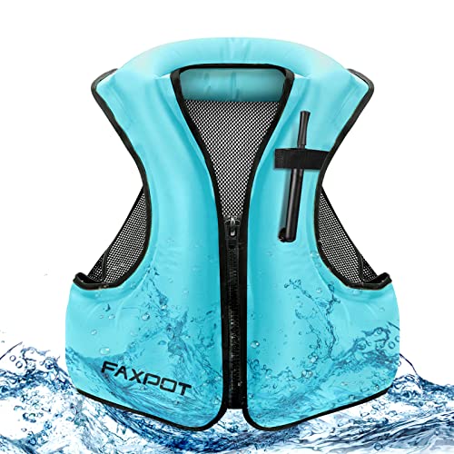 Faxpot Inflatable Snorkel Vest Adult, Snorkeling Vest for Men & Women, Portable Inflatable Swim Vest Jacket, Buoyancy Vest for Snorkeling/Kayaking/Swimming/Boating, Buoyancy 220 lbs … Faxpot Inflatable Snorkel Vest Adult, Snorkeling Vest for Men & Women, Portable Inflatable Swim Vest Jacket, Buoyancy Vest for Snorkeling/Kayaking/Swimming/Boating, Buoyancy 220 lbs …