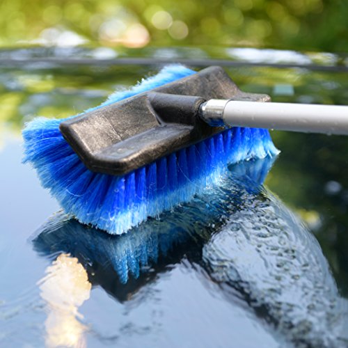 CARCAREZ 13" Flow-Thru Bi-Level Car Wash Brush Head with Soft Bristle for Auto RV Truck Boat Camper Exterior Washing Cleaning - Thumbnail 4