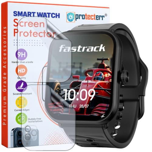 Image of Smartwatch Screen Protector for Fastrack MYND 1.93 inch (Pack of 2) - Flexible TPU Film, 9H Scratch Resistant, Self Healing, Anti Fingerprint, HD Clear - Not Tempered Glass