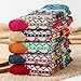 Livwellia 5 Pairs Autumn Winter Cute Colorful Women Warm Wool Socks Thicken Cashmere Snow Women Socks-5Pairs-A2411-Eu35-40