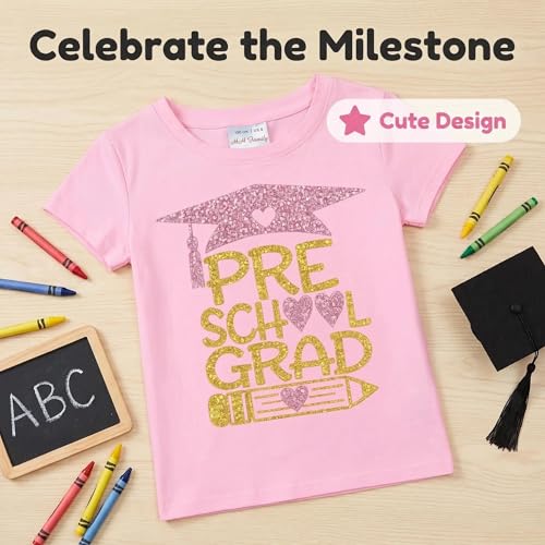 Image of Preschool Graduation Shirt for Kids Pre-K Grad Gifts for Girls Boys T-Shirt Top
