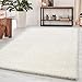 Produktbild Einfarbig Hochflor Teppich, Flauschiger Langflor Teppich, Shaggy Flokati, Rechteckig, 50 mm Florhöhe Pflegeleicht, Wohnzimmerteppich, Farbe:Crema, Größe:120 x 170 cm