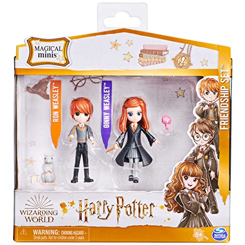 Wizarding World Harry Potter, Magical Minis Ron and Ginny Weasley Friendship Set with 2 Creatures, Kids Toys for Ages 5 and up - Thumbnail 2