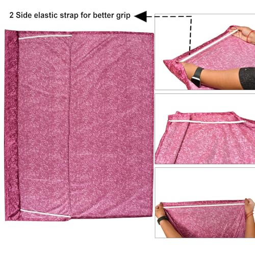 Image of Durable Fridge Cover Single Door 180 to 220 Litre Easy to Clean Dustproof and Waterproof Printed Refrigerator Cover 150x60 cm