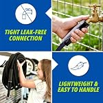 HYDROSTEEL PRO Metal Garden Hose 50 Ft, Rust Proof 304 Stainless Steel Water Hose with Brass Fittings, Flexible & Heavy Duty Hose, Lightweight, Kink Free, Tuyau Arrosage - 2025 Model