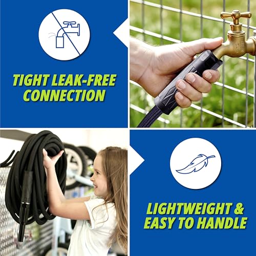 HYDROSTEEL PRO Metal Garden Hose 50 Ft, Rust Proof 304 Stainless Steel Water Hose with Brass Fittings, Flexible & Heavy Duty Hose, Lightweight, Kink Free, Tuyau Arrosage - 2025 Model by EMSON - Image 5