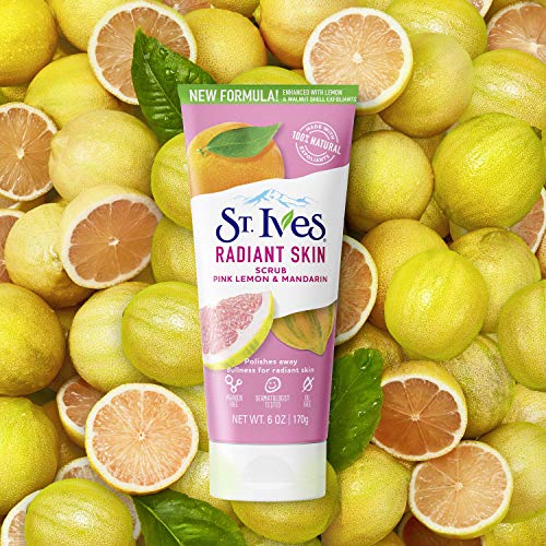 St. Ives Radiant Skin Face Scrub, Pink Lemon And Mandarin Orange, 6 Oz #TOP5